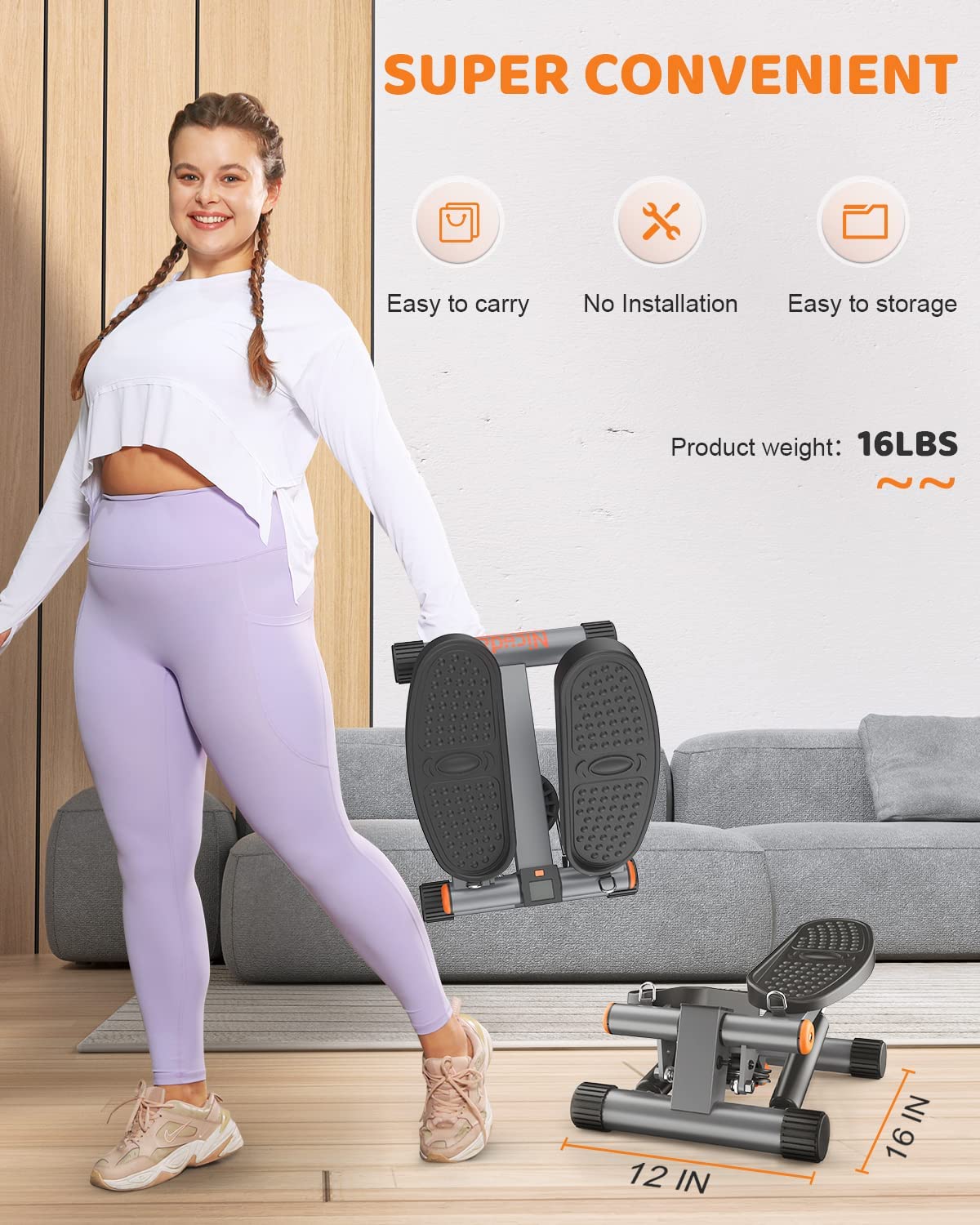 FlexFit Mini Stepper with Resistance Bands