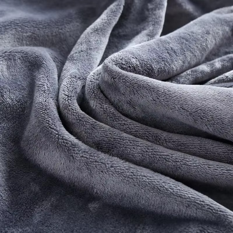 Fleece Grey Waterproof Blanket