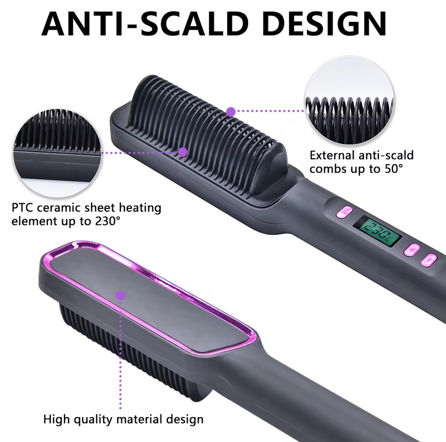 GlowStyle - Hair Straightener & Curler Brush
