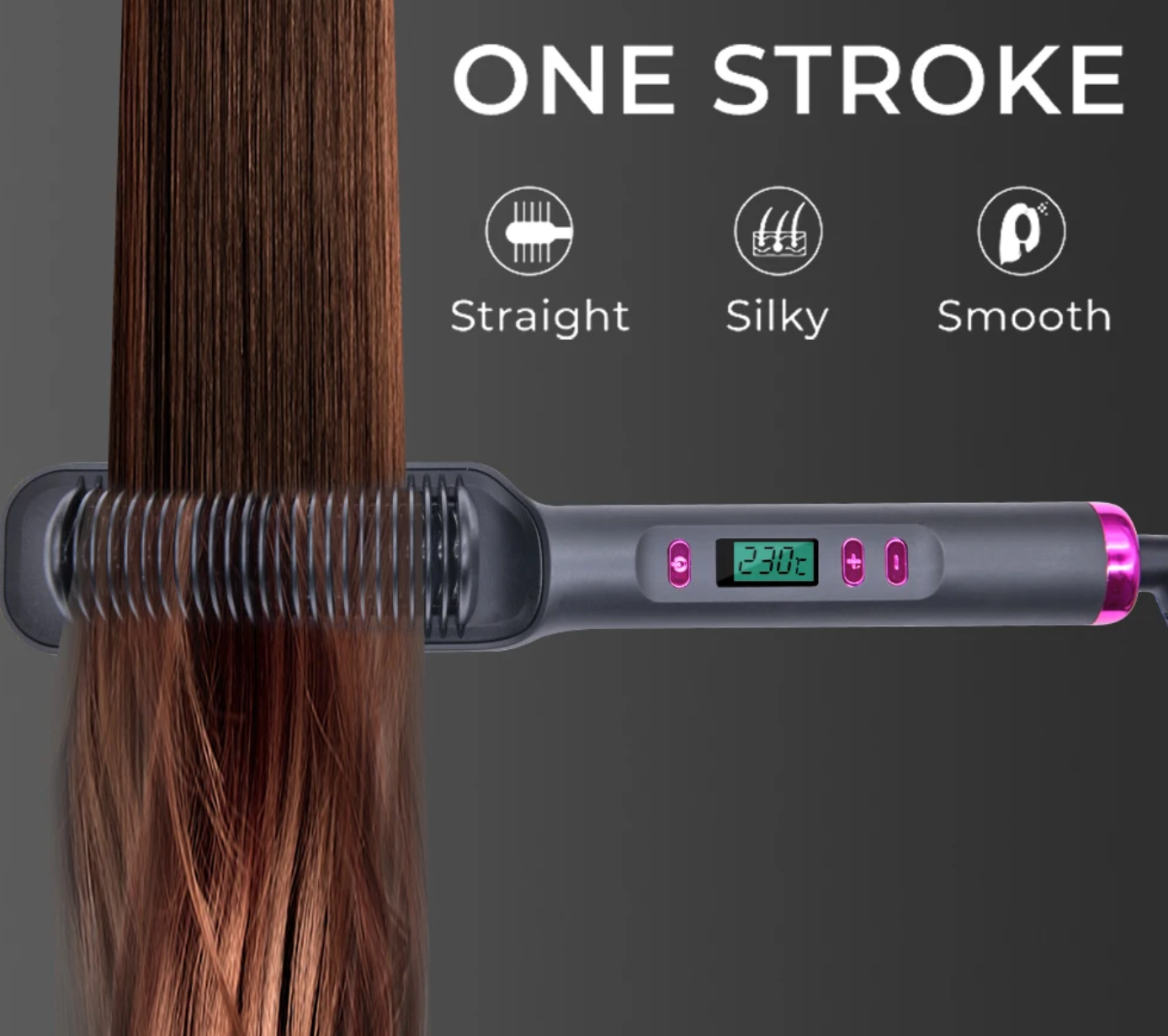 GlowStyle - Hair Straightener & Curler Brush