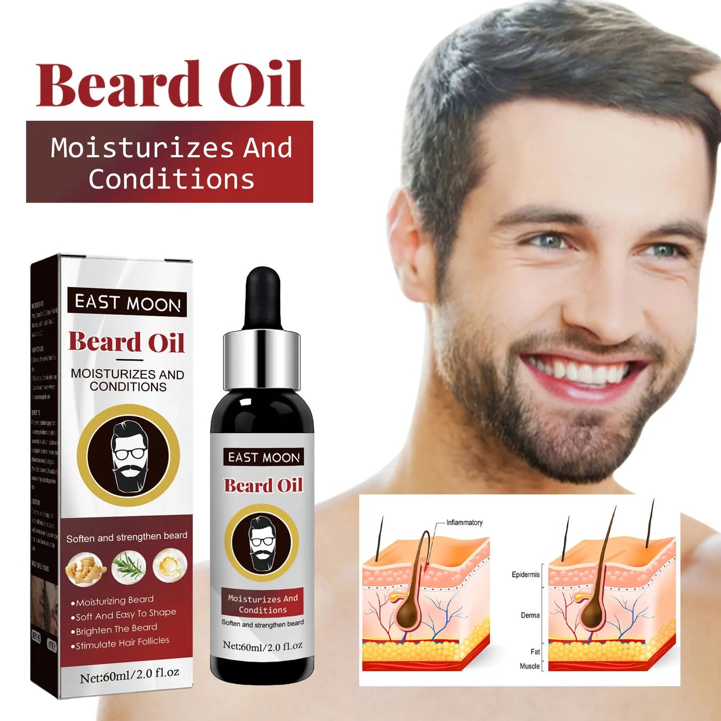 East Moon Beard Growth & Treatment Oil