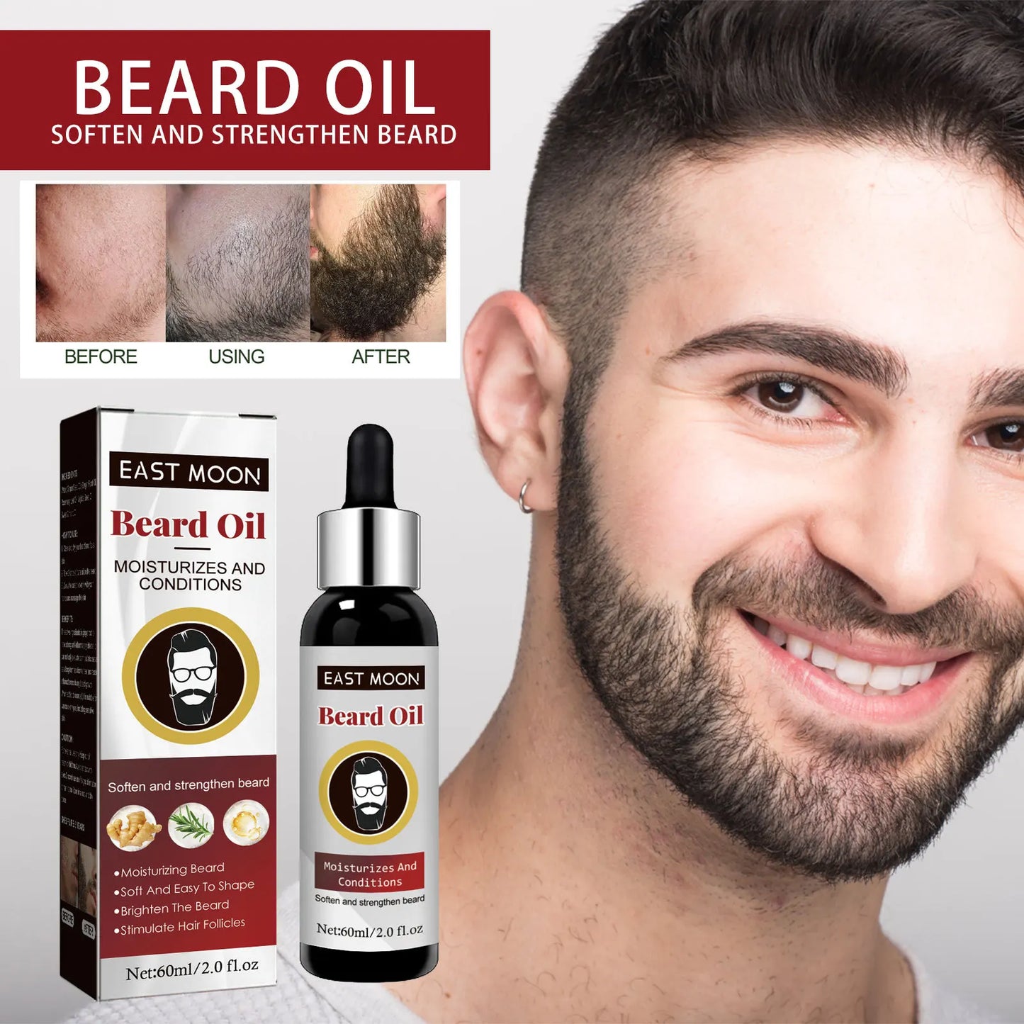 East Moon Beard Growth & Treatment Oil