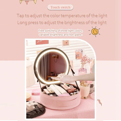 Portable LED Vanity Cosmetic Case