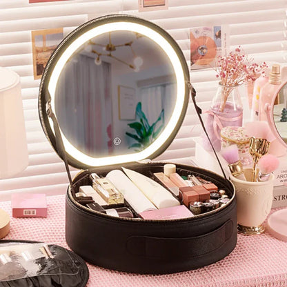 Portable LED Vanity Cosmetic Case