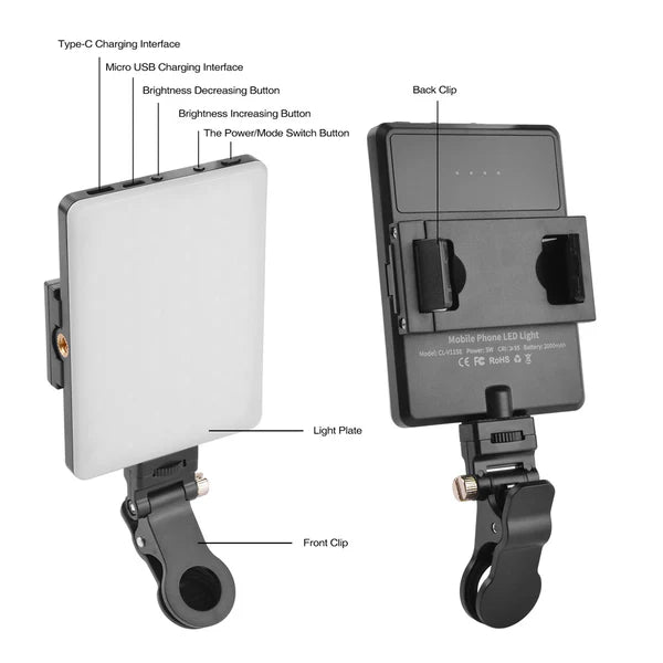 LuminaGlow Selfie Light Pro