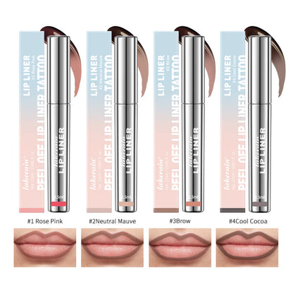 Peel-Off Lip Liner and Lipstick Tattoo