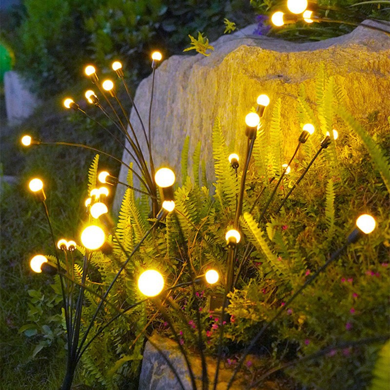 6 Light Bulbs -Solar Firefly Glow Garden Lights