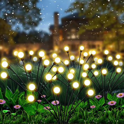 6 Light Bulbs -Solar Firefly Glow Garden Lights
