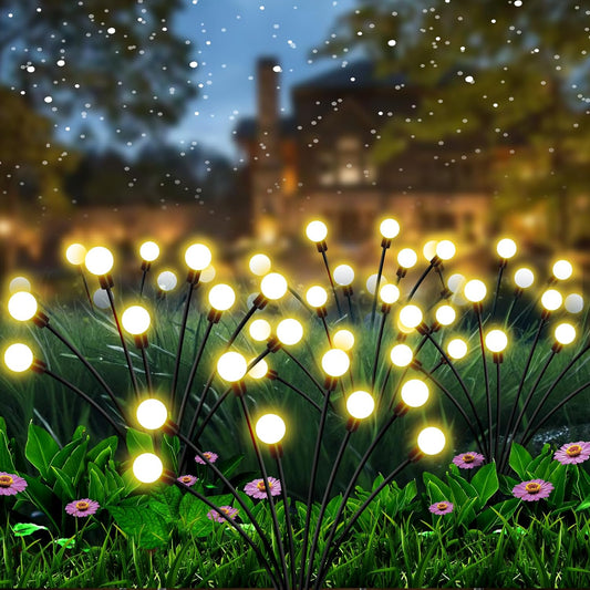 6 Light Bulbs -Solar Firefly Glow Garden Lights