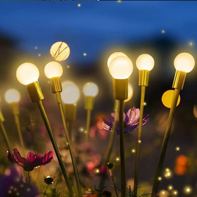 6 Light Bulbs -Solar Firefly Glow Garden Lights