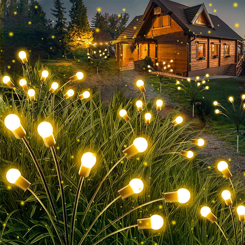 6 Light Bulbs -Solar Firefly Glow Garden Lights